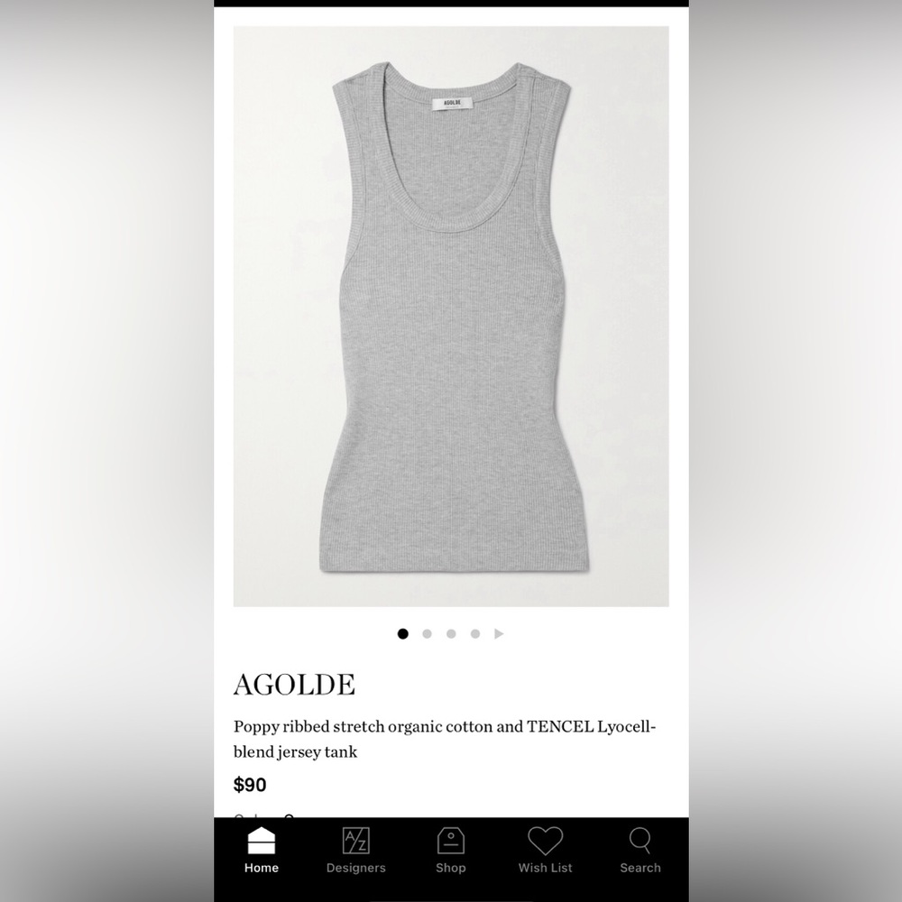 Agolde poppy scoop neck tank